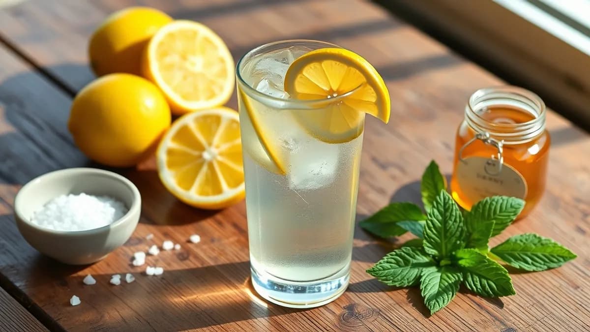 Ev Yapımı Doğal Enerji İçeceği: Bal, Limon ve Tuz Tarifi